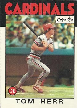 1986 O-Pee-Chee Baseball Cards 094      Tom Herr